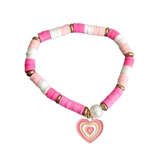 Handmade Stretch Bracelet with Charm - Picture 1 of 3